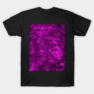 Abstract bright purple batik crushed texture print design T-Shirt